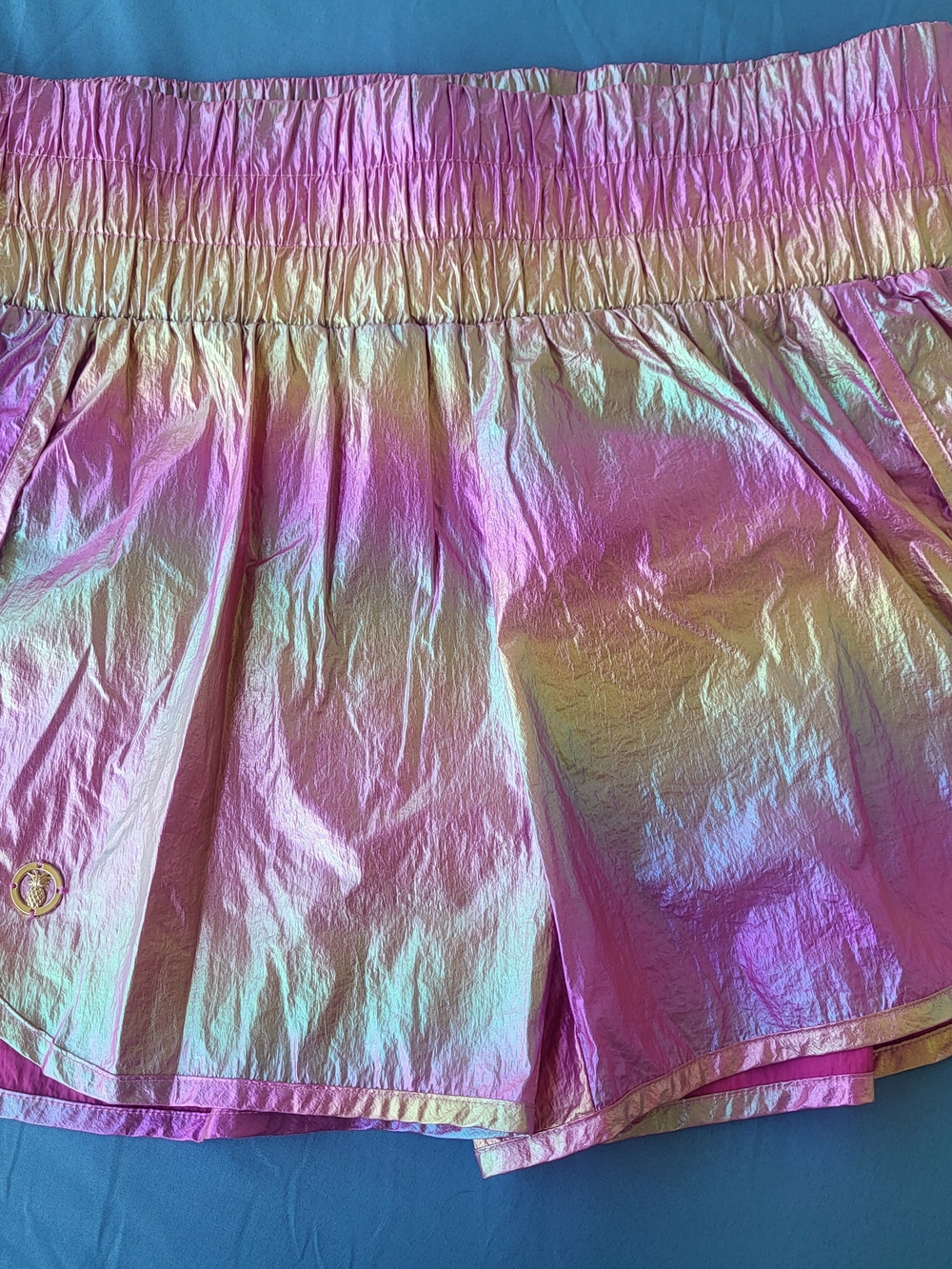 Simply Southern Iridescent Pink High Waist Shorts